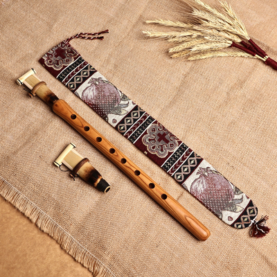 Apricot Tree Wood Duduk Musical Instrument with Textile Case