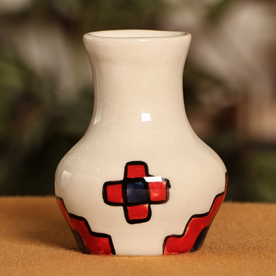 Handcrafted Traditional Patterned Ceramic Mini Vase