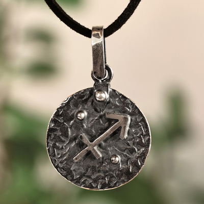 Sterling Silver Sagittarius Zodiac Sign Pendant Necklace