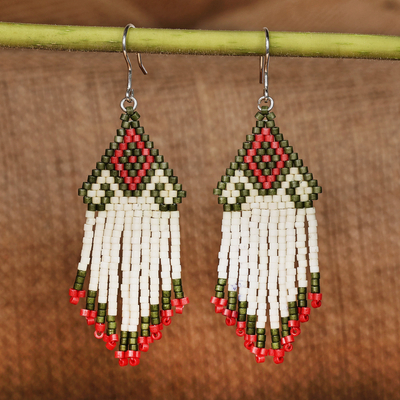 Fair Trade Armenian-Made Glass Beaded Waterfall Earrings