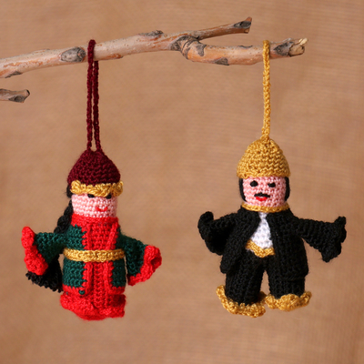 Artisan-Made Set of 2 Artsakh-Themed 100% Cotton Ornaments