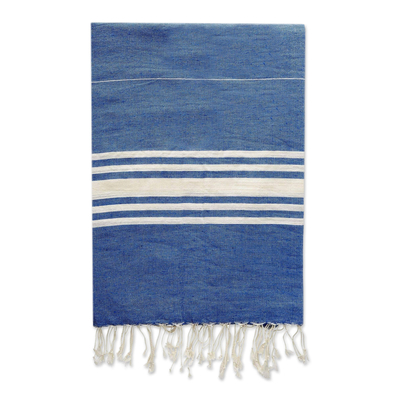 100% Turkish Cotton Blue Towel