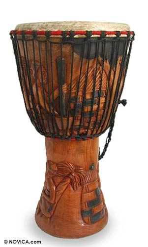 Hand Made Wood Djembe Drum