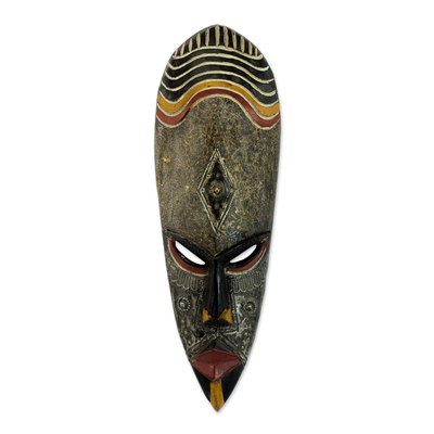 African Wood Wall Mask