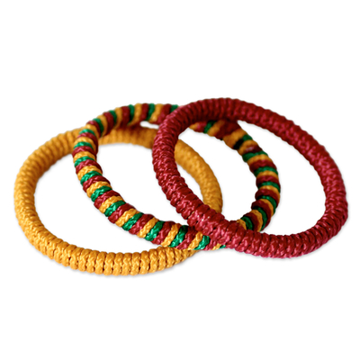 Hand Made Bangle Bracelets from Africa (Set of 3)