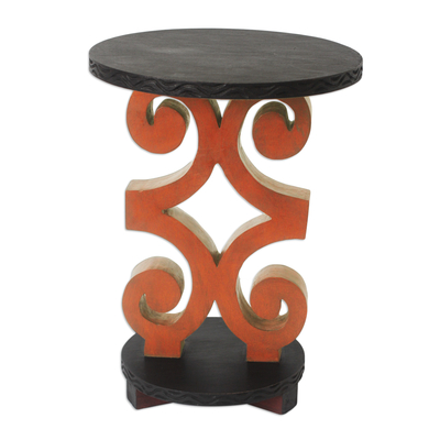 African Wood Accent Table