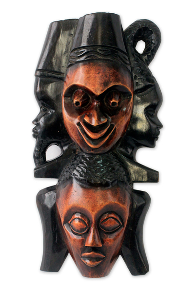 African wood mask