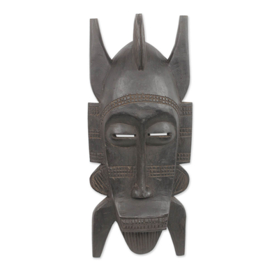 Ivory Coast Hand Carved Senufo African Mask