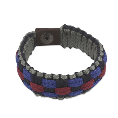 Multicolored Woven Cord Wristband Bracelet for Men
