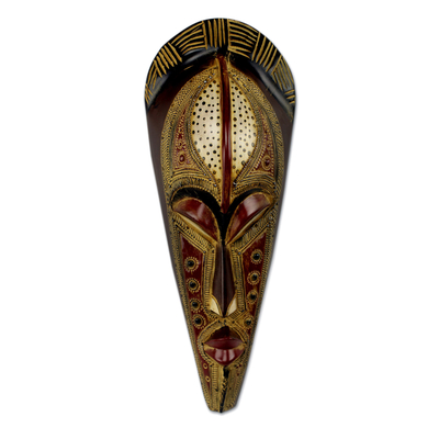 Hand Carved Authentic African Mask from Ghana