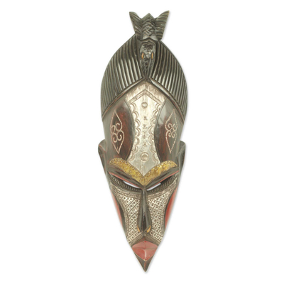 Artisan Carved Authentic African Mask from Ghana