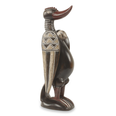 Peace Symbol Hand Carved African Bird Sculpture