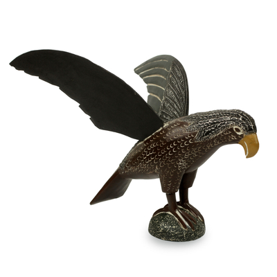 Hand Carved Eagle Wood Sculpture from West Africa