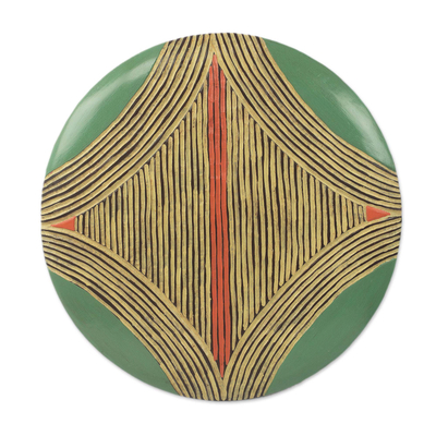 Abstract Circular African Mask from Gabon and the Congo