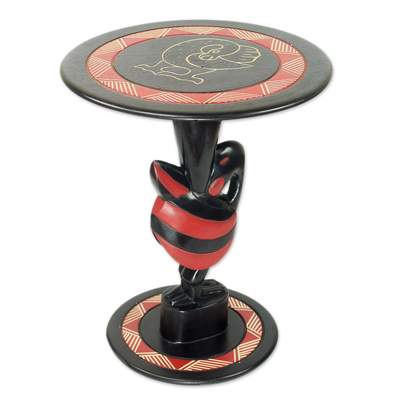 Adinkra Symbol Accent Table from Ghanaian Artisan