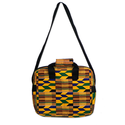 Brilliantly Colored Laptop Bag Made From Kente Cloth