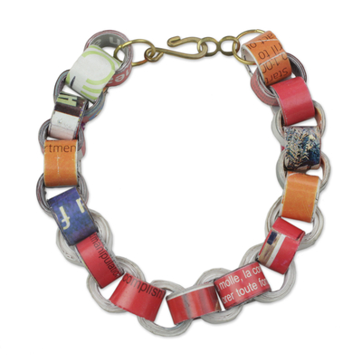 Recycled Paper Link Bracelet from Ghana
