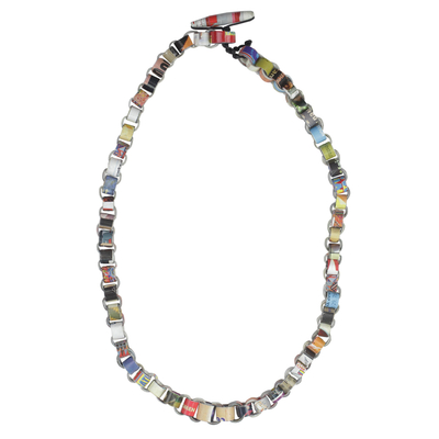 Recycled Paper Link Necklace from Ghana