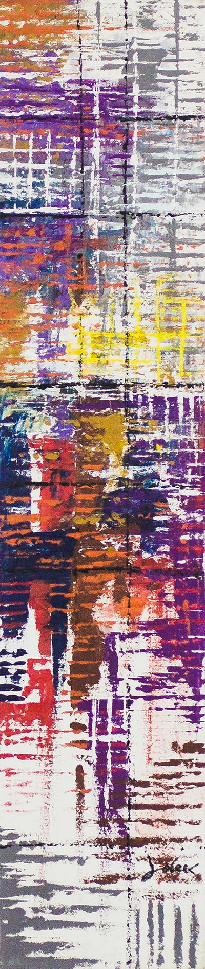 Signed Abstract Painting by a Ghanaian Artist