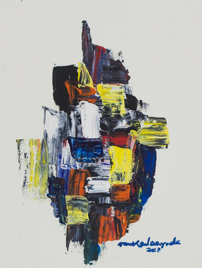 Multicolored Modern Abstract Painting from Nigeria