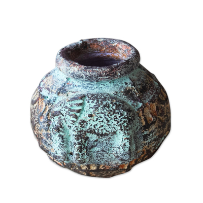 Hand Made Decorative Ceramic Elephant Vase from Africa