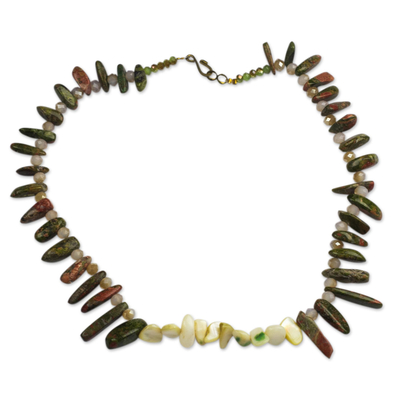 Hand Crafted Agate Beaded Necklace