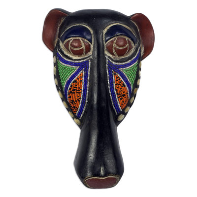 Eco-Friendly Sese Wood Beaded Dog Mask