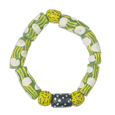 Green Eco-Friendly Beaded Bracelet