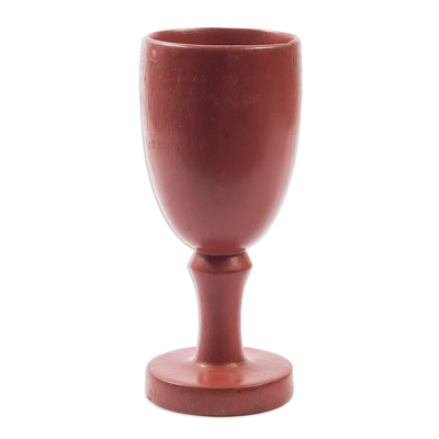 Brown Decorative Wood Goblet