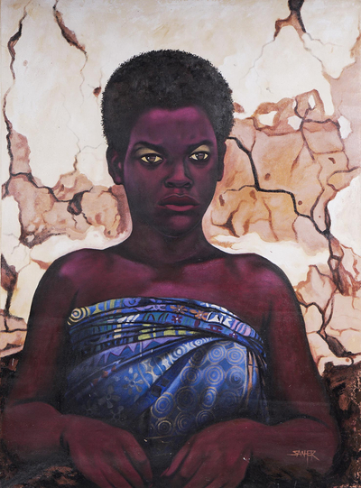 Female Portrait Painting from Ghana
