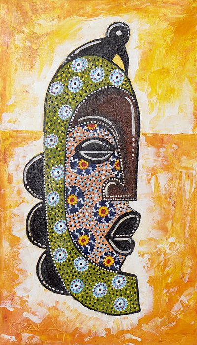 Acrylic on Canvas African Mask Impressionist Painting