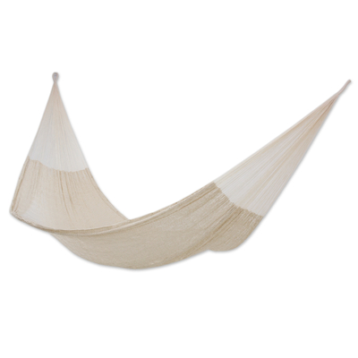Handcrafted Cotton Solid Rope Hammock (Double)