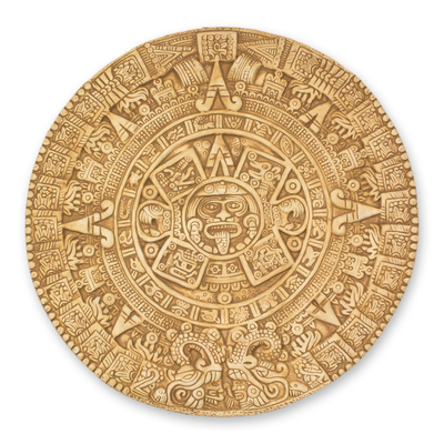 Fair Trade Mexican Archaeological Ceramic Aztec Calendar