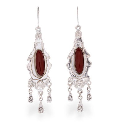 Carnelian chandelier earrings