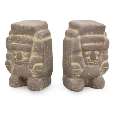 Fair Trade Mexican Archaeological Ceramic Sculpture (Pair)