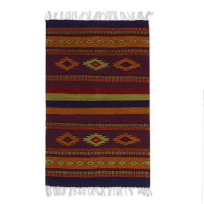 Authentic Handwoven Zapotec Area Rug (2x3.5)
