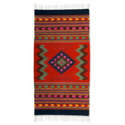 Fair Trade Zapotec Wool Rug (2.5x5)