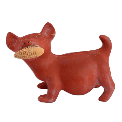 Ceramic Dog Sculpture Mexican Archaeology Replica