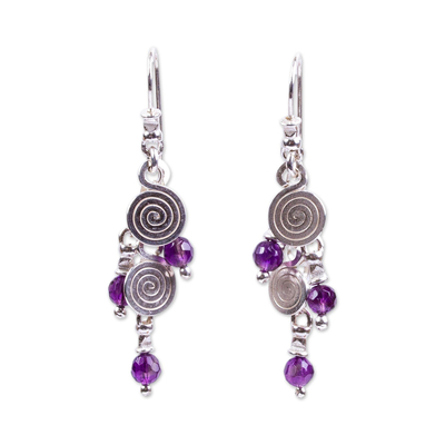 Amethyst chandelier earrings