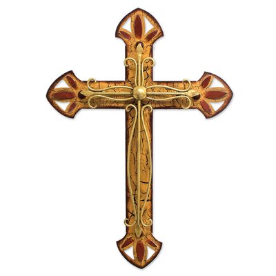 Hand Crafted Christianity Vintage Steel Cross Sculpture