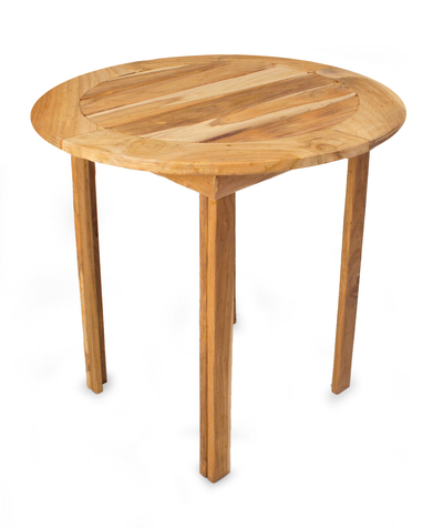 Teakwood round accent table