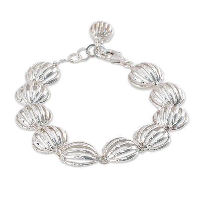 Sterling silver link bracelet