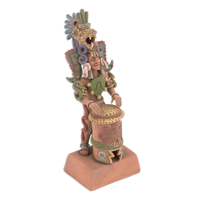 Unique Aztec Museum Replica Ceramic Sculpture