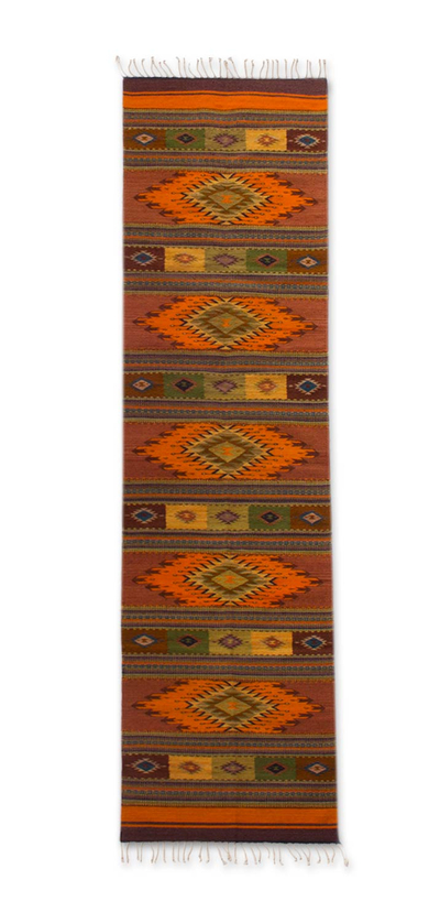 Zapotec wool runner (2.5x10)