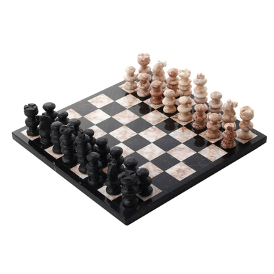 Handcrafted Mexican Marble Chess Set (Medium)