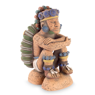 Collectible Aztec Ceramic Sculpture Museum Replica