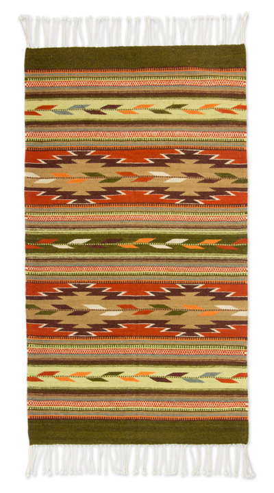 Mexican Zapotec Wool Accent Rug (2.5x5)