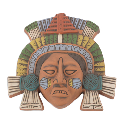 Polychrome Ceramic Mask from Ancient Mexico