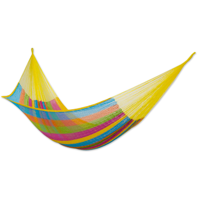 Multicolor Hand Woven Cotton Hammock Double Size