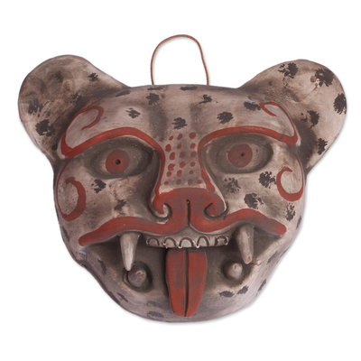 Handcrafted Mexican Ceramic Jaguar Mask
